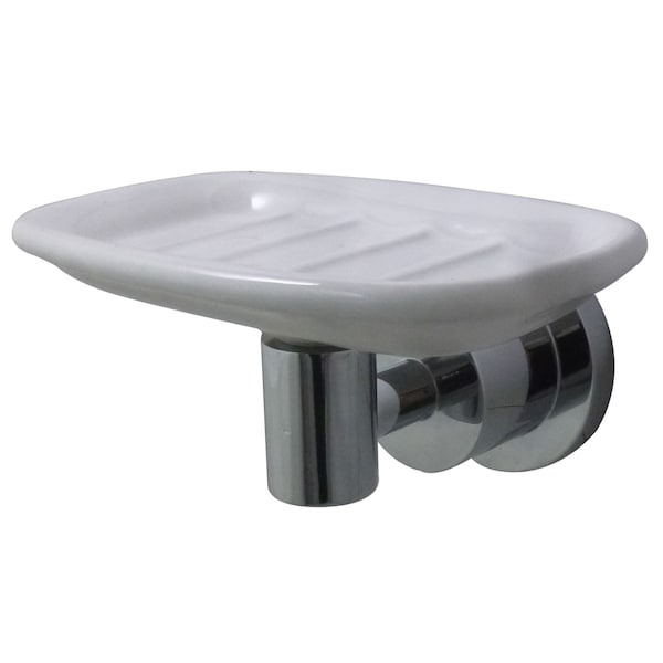 Concord Wall-Mount Soap Dish, Polished Chrome
